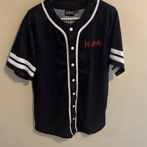 Black Def Leppard Baseball jersey size medium